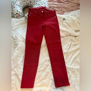 Womens Red Skinny Jeans